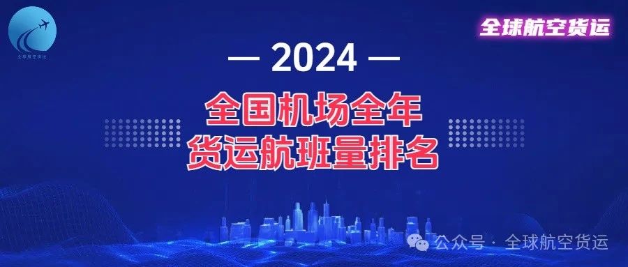 2024年全国机场货运航班量排名出炉,增量之王意料之中,增幅、降幅之王意外 1 2024年全国机场货运航班量排名出炉,增量之王意料之中,增幅、降幅之王意外